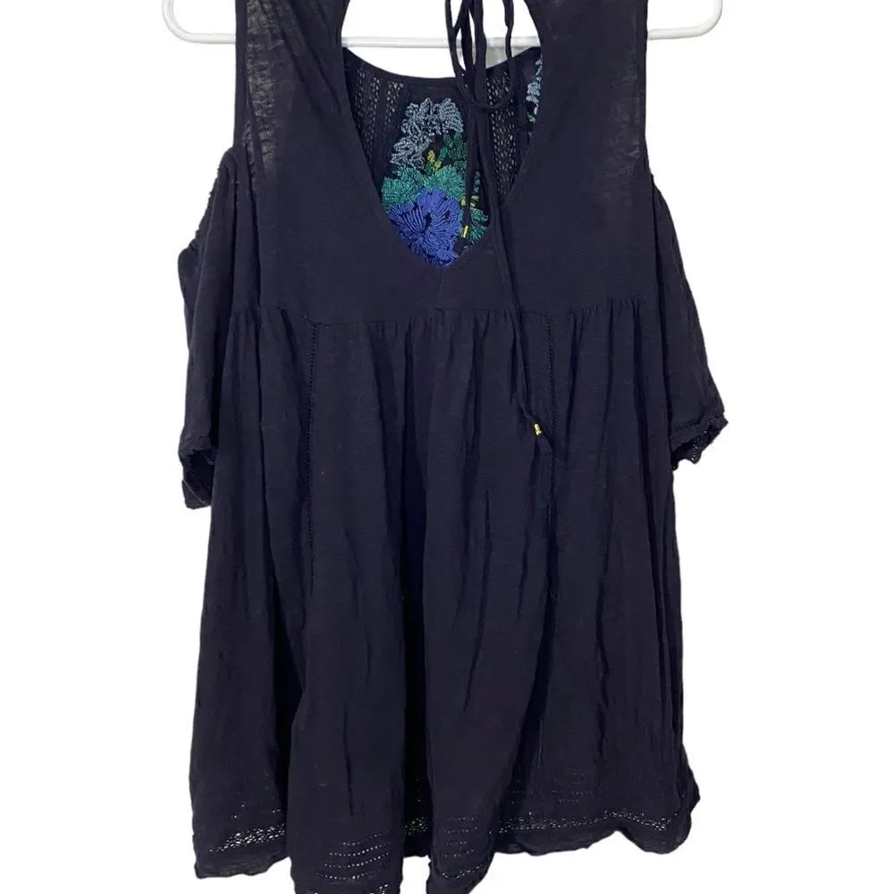 FREE PEOPLE Fast Times Cold Shoulder Top s - Picture 5 of 10